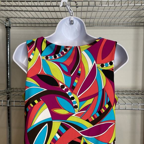 Jude Connally‎ Womens Colorful Mod Pop Art Sleeveless Beth Dress Size S Stretchy - Picture 9 of 10